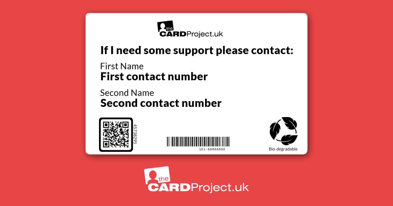 Sickle Cell Awareness Mono Medical ID Alert Card (REAR)